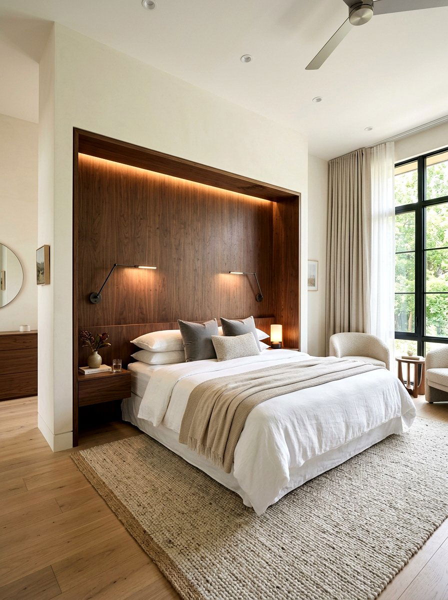 Bedroom Bed Niche - 30 wall niche ideas