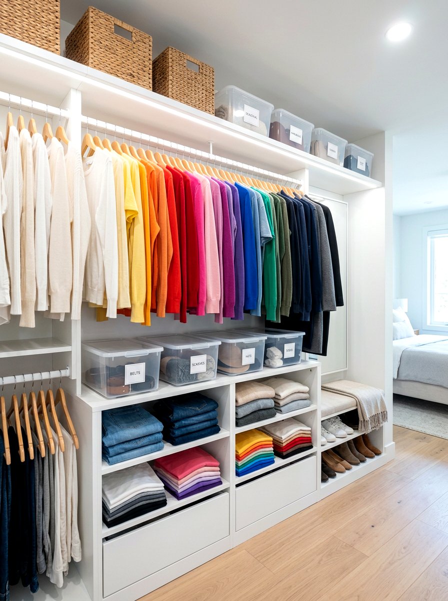 Bedroom Closet Organization - 30 spring reset home ideas