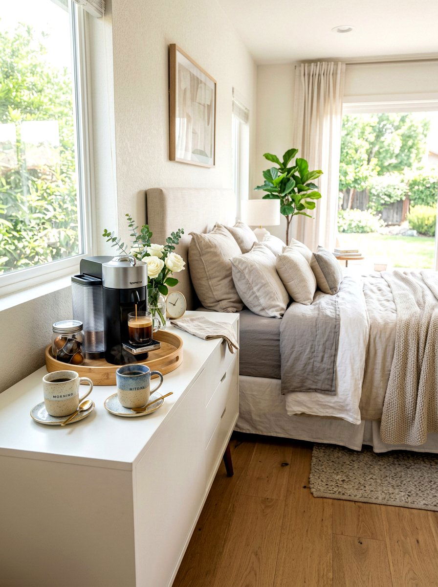 Bedroom Coffee Station - 30 coffee nook ideas