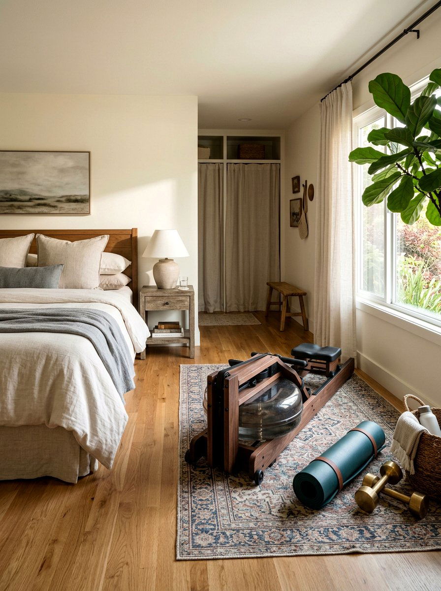 Bedroom Gym Nook - 30 small home gym ideas