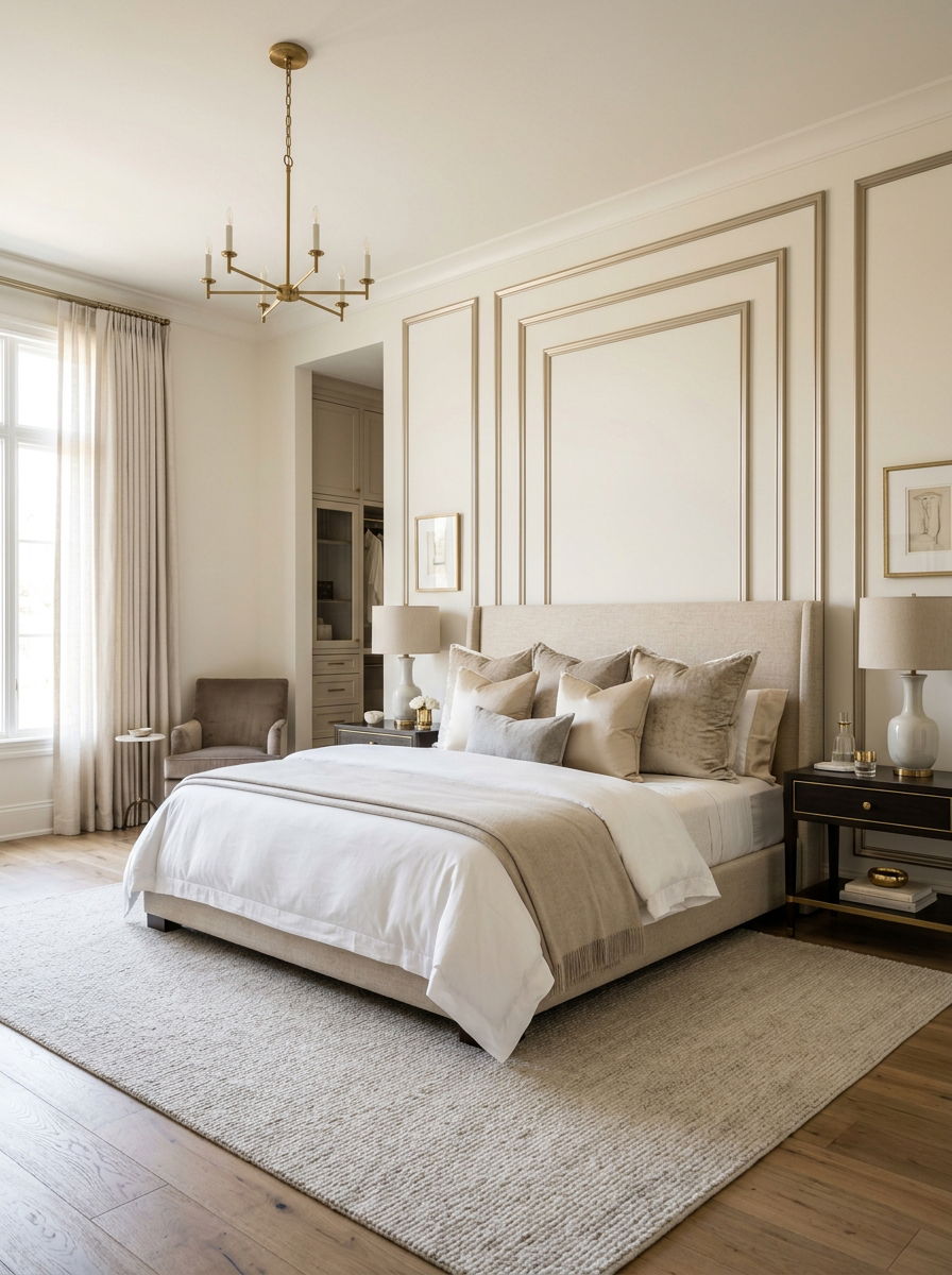 Bedroom Headboard Wall Trim - 30 removable wall molding ideas
