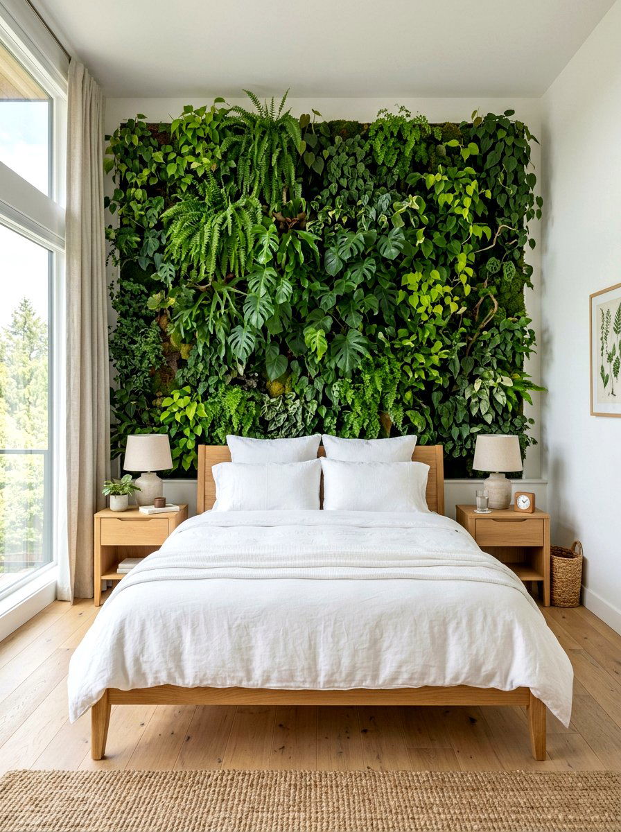 Bedroom Living Wall - 30 green wall ideas