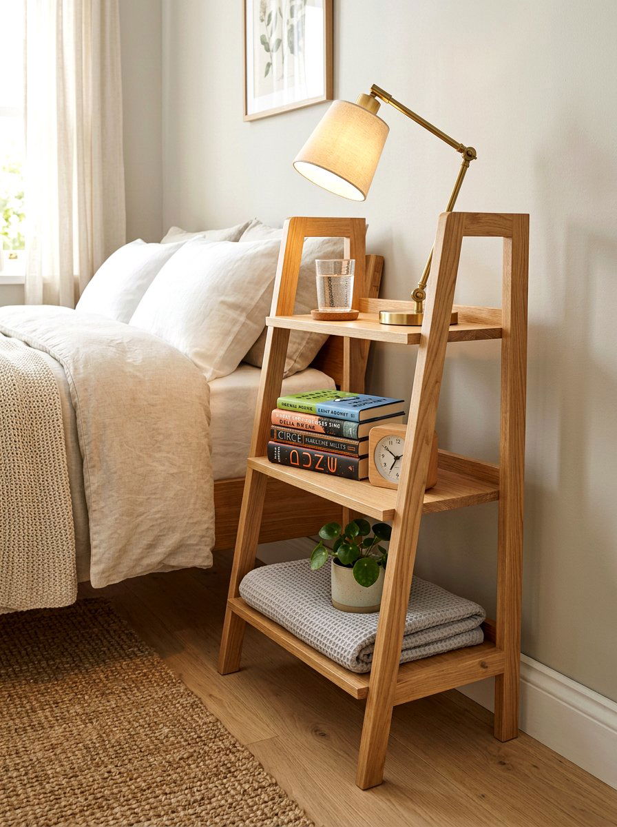 Bedroom Nightstand Alternative - 30 ladder shelf styling ideas