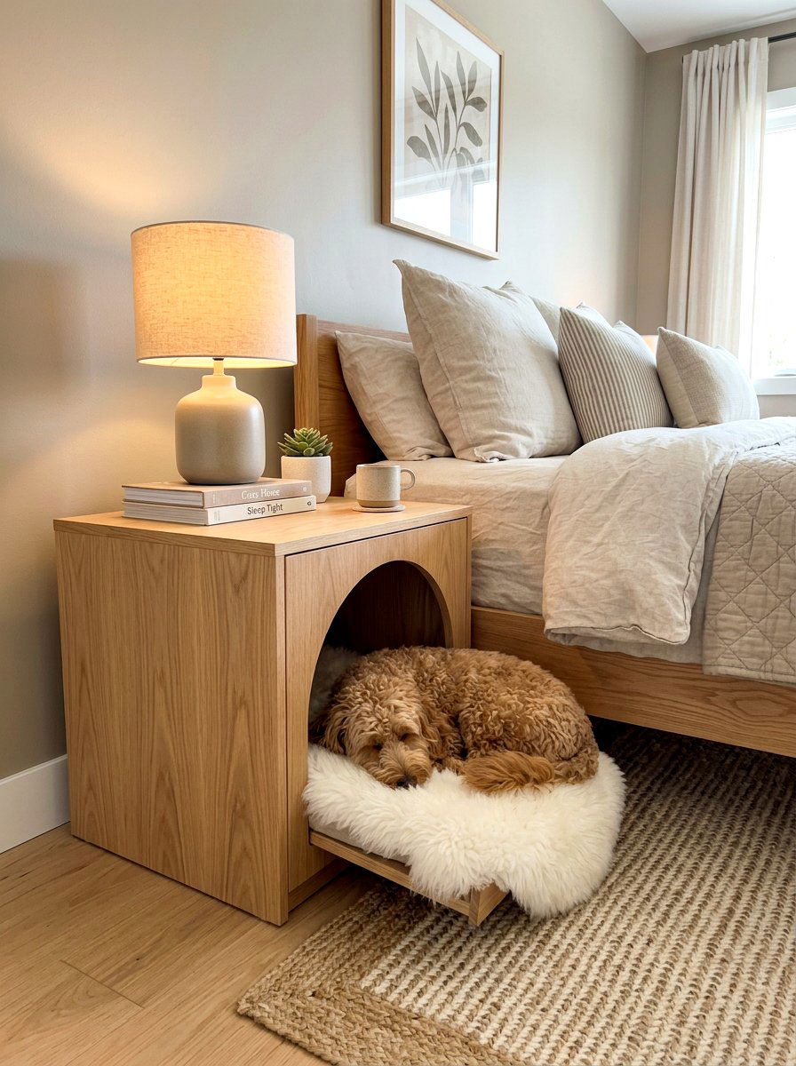 Bedroom Nightstand Dog Bed - 30 pet bed nook ideas