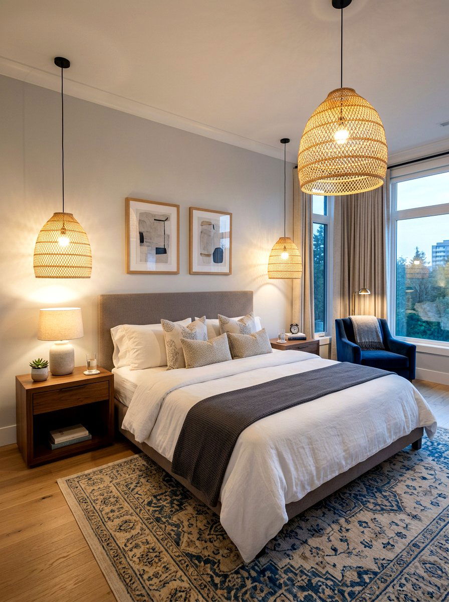 Bedroom Pendant - 30 woven pendant ideas