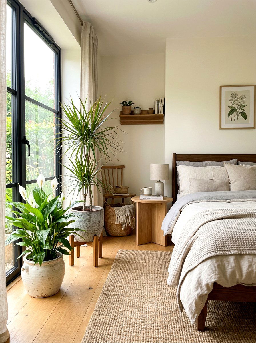 Bedroom Plant Sanctuary - 30 plant corner styling ideas
