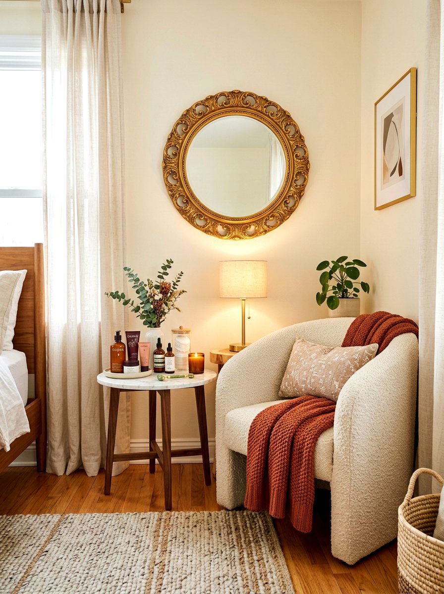 Bedroom Skincare Nook - 30 skincare station ideas