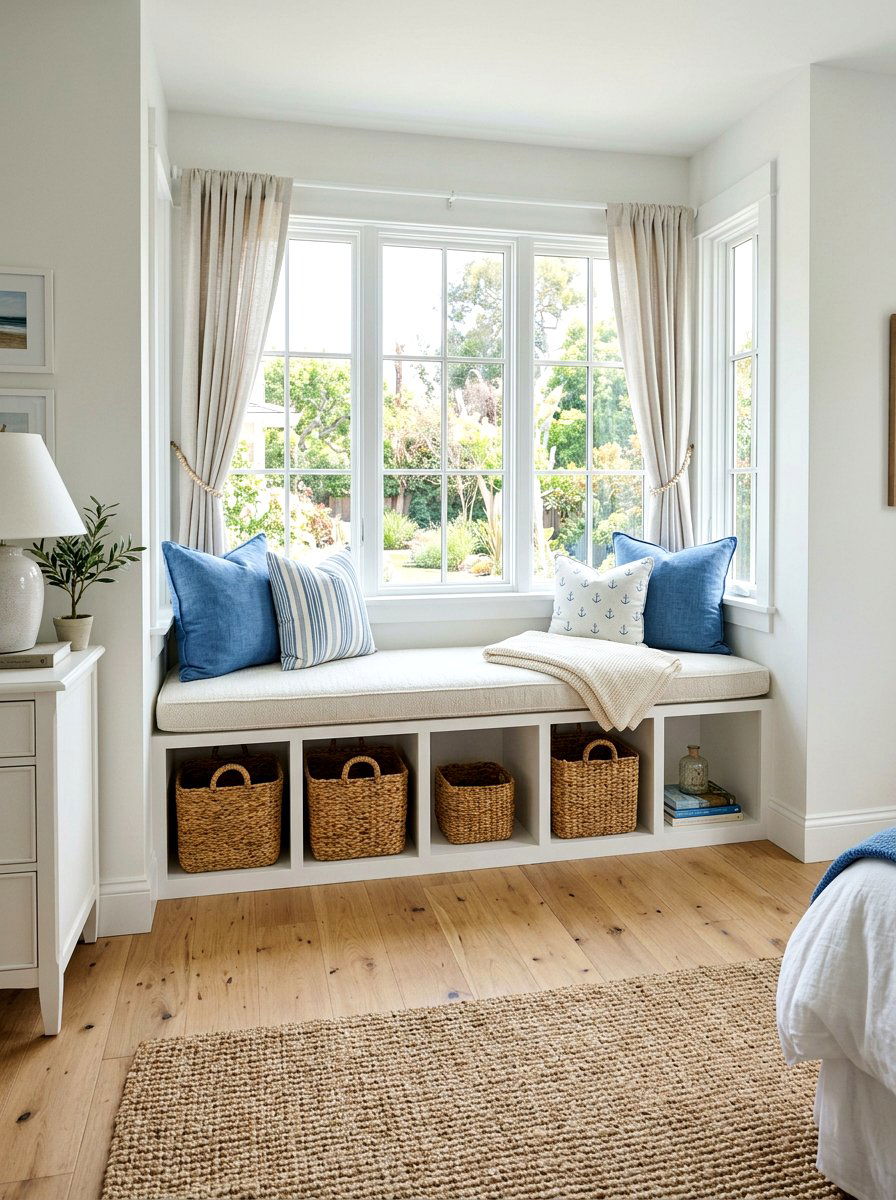 Bedroom Window Bench With Cubbies - 30 storage bench window seat ideas