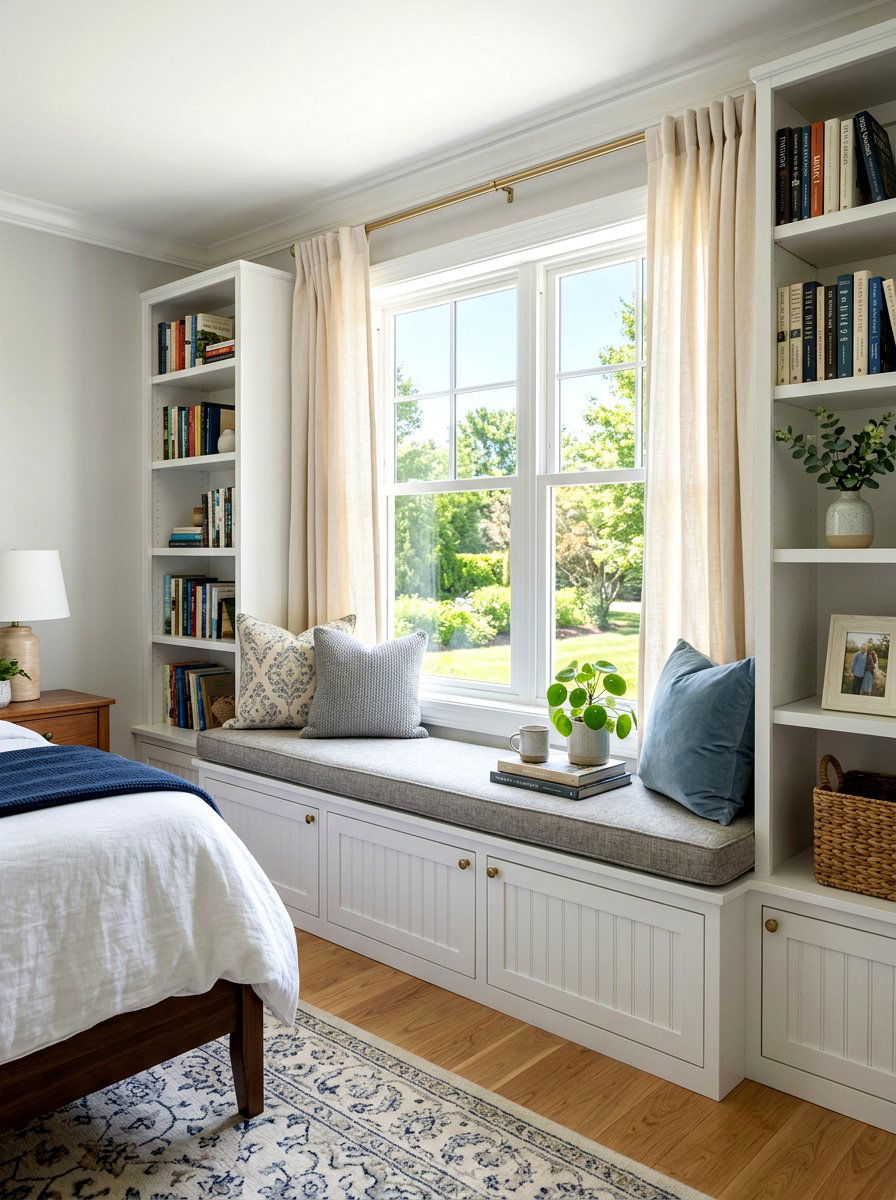 Bedroom Window Storage Bench - 30 window seat bookshelf ideas