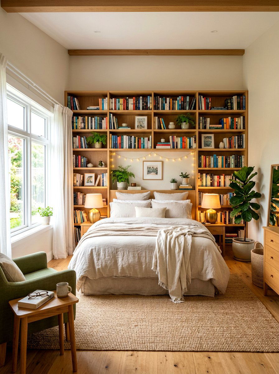 Bedroom With Bookshelves - 30 book filled room ideas
