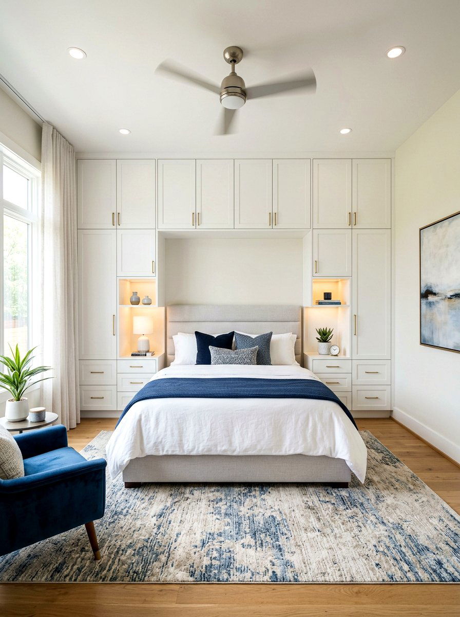 Bedroom With Built In Wardrobes - 30 small master bedroom layout ideas