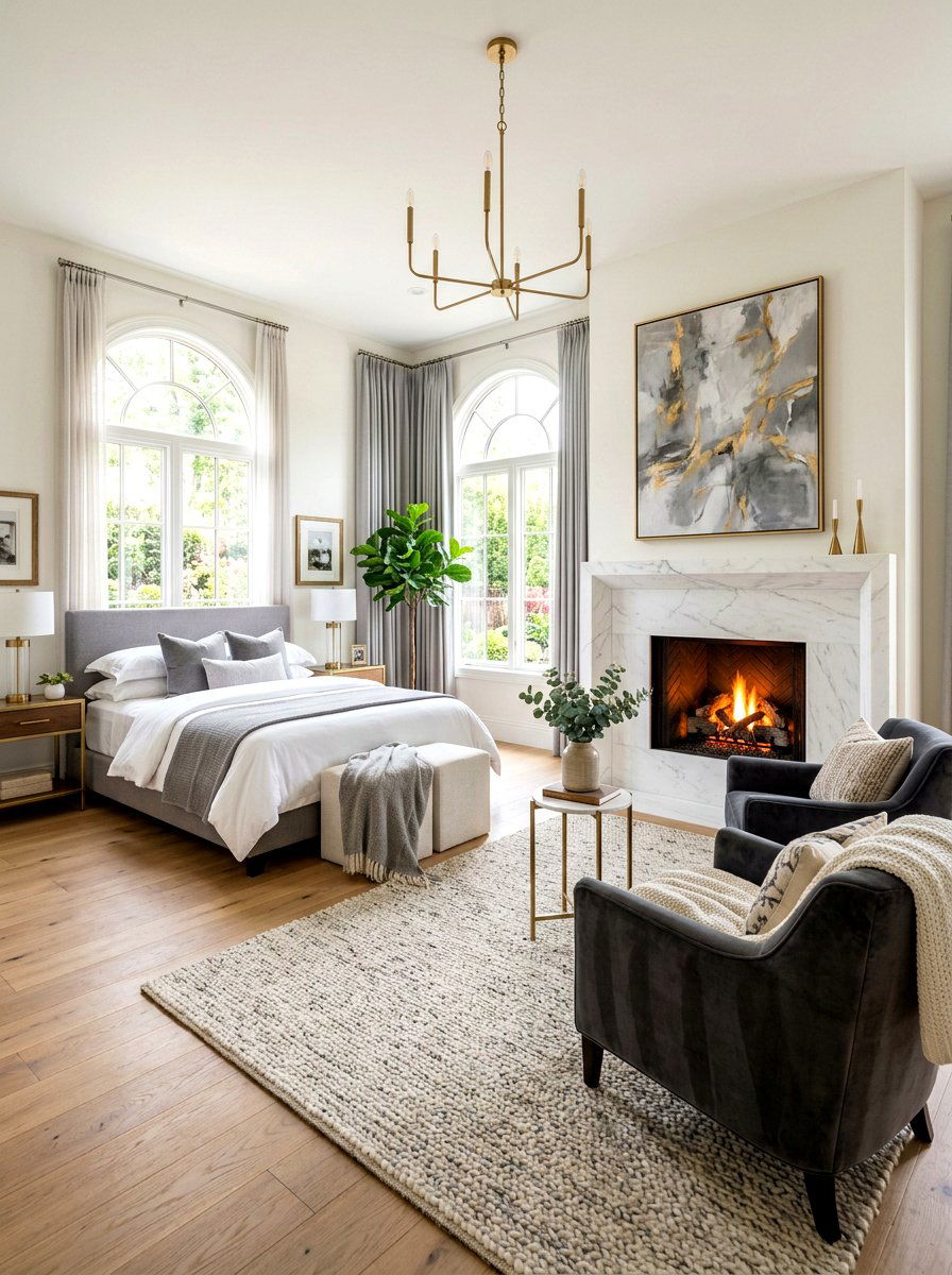 Bedroom With Fireplace - 30 romantic master bedroom ideas