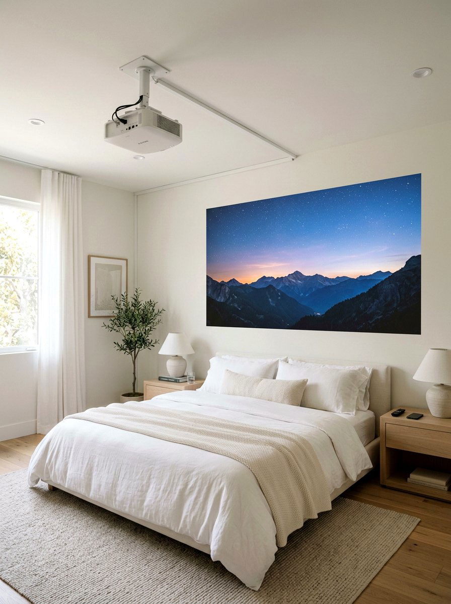 Bedroom ceiling projector - 30 projector room ideas