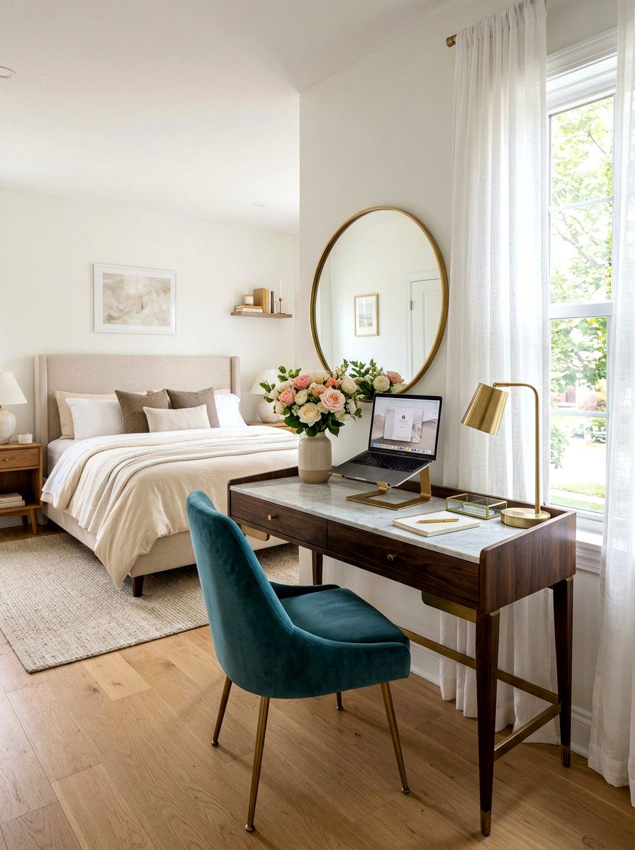 Bedroom desk area - 30 cozy home office ideas