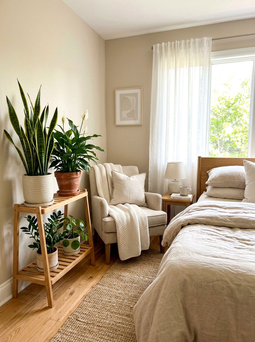 Bedroom plant corner - 30 indoor plant decor ideas