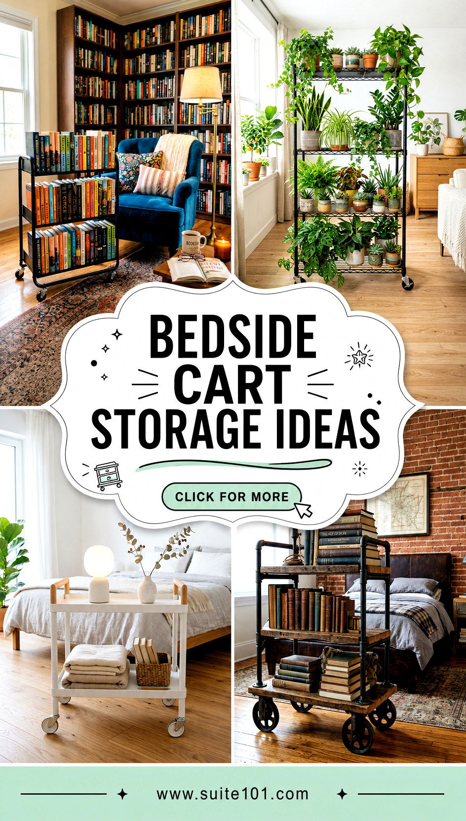Bedside Cart Storage Ideas to Tidy Up Small Bedrooms Today - Bedside Cart Storage Ideas to Tidy Up Small Bedrooms Today