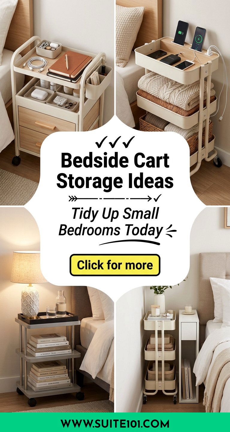 Bedside Cart Storage Ideas to Tidy Up Small Bedrooms Today - Bedside Cart Storage Ideas to Tidy Up Small Bedrooms Today