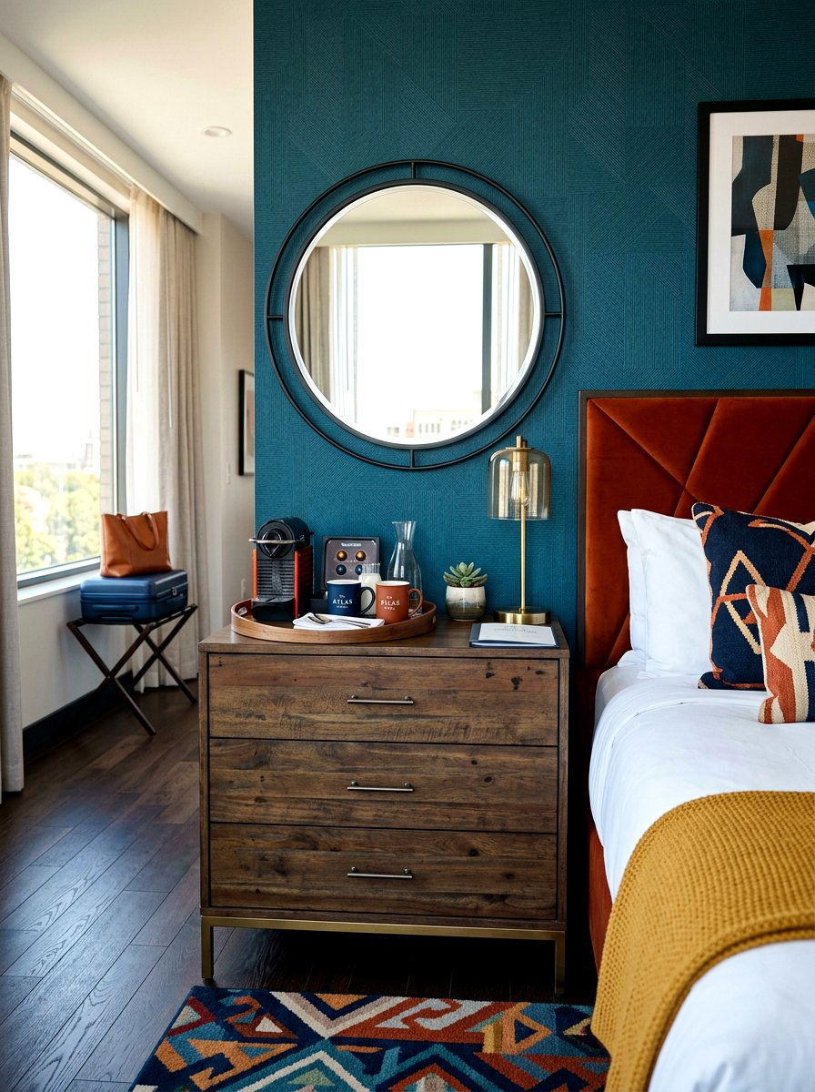 Bedside Coffee Station Tray - 30 organizing a guest room ideas