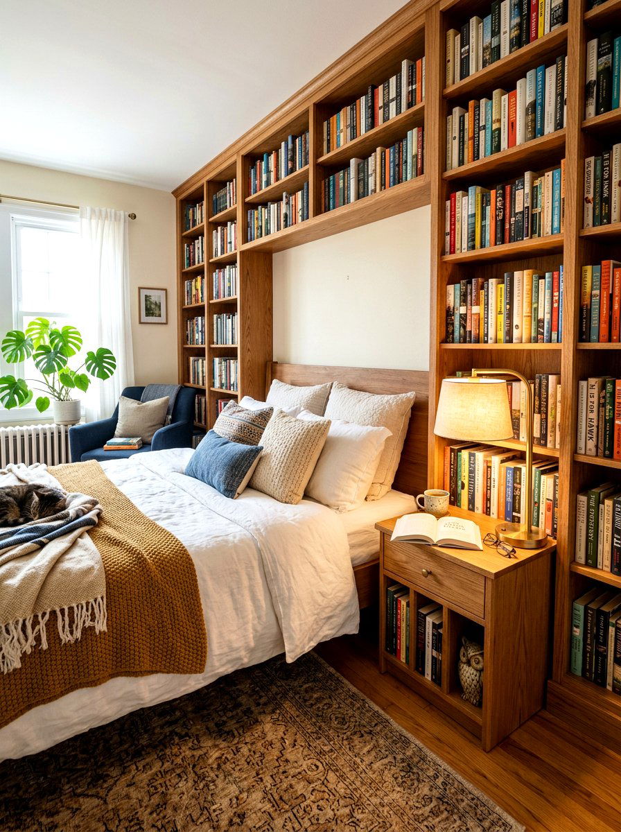 Bedside Library - 30 library kids room ideas