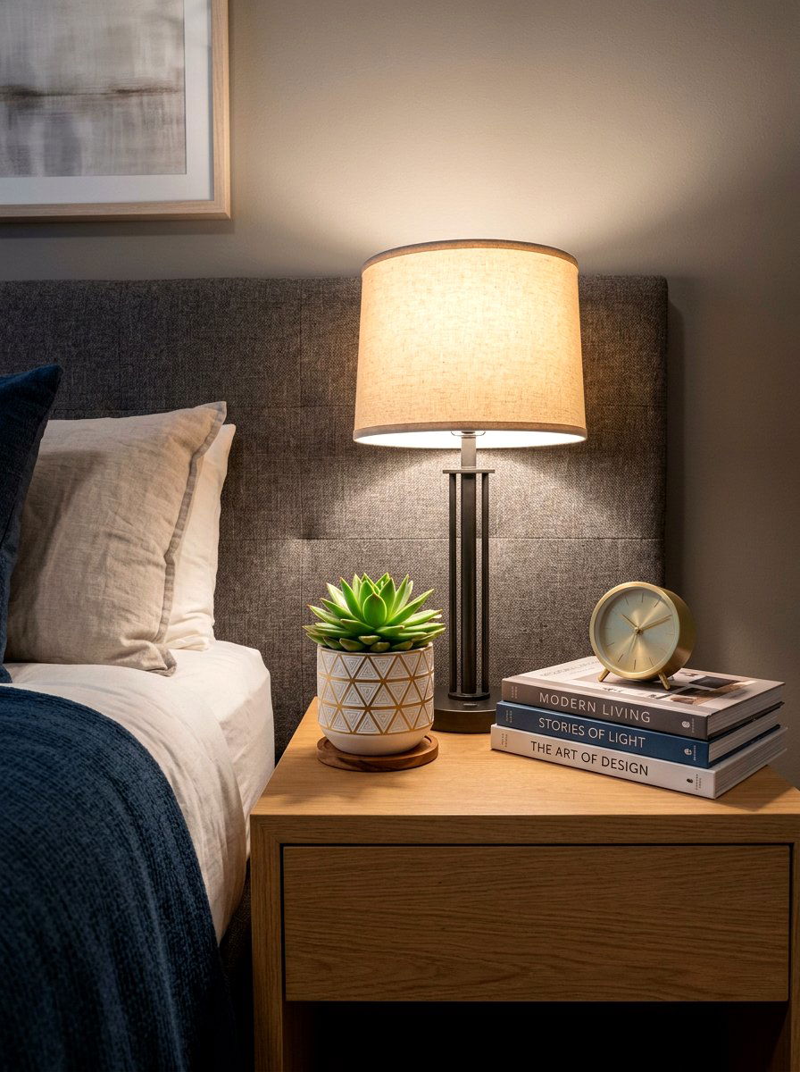 Bedside Succulent - 30 bedroom plant decor ideas