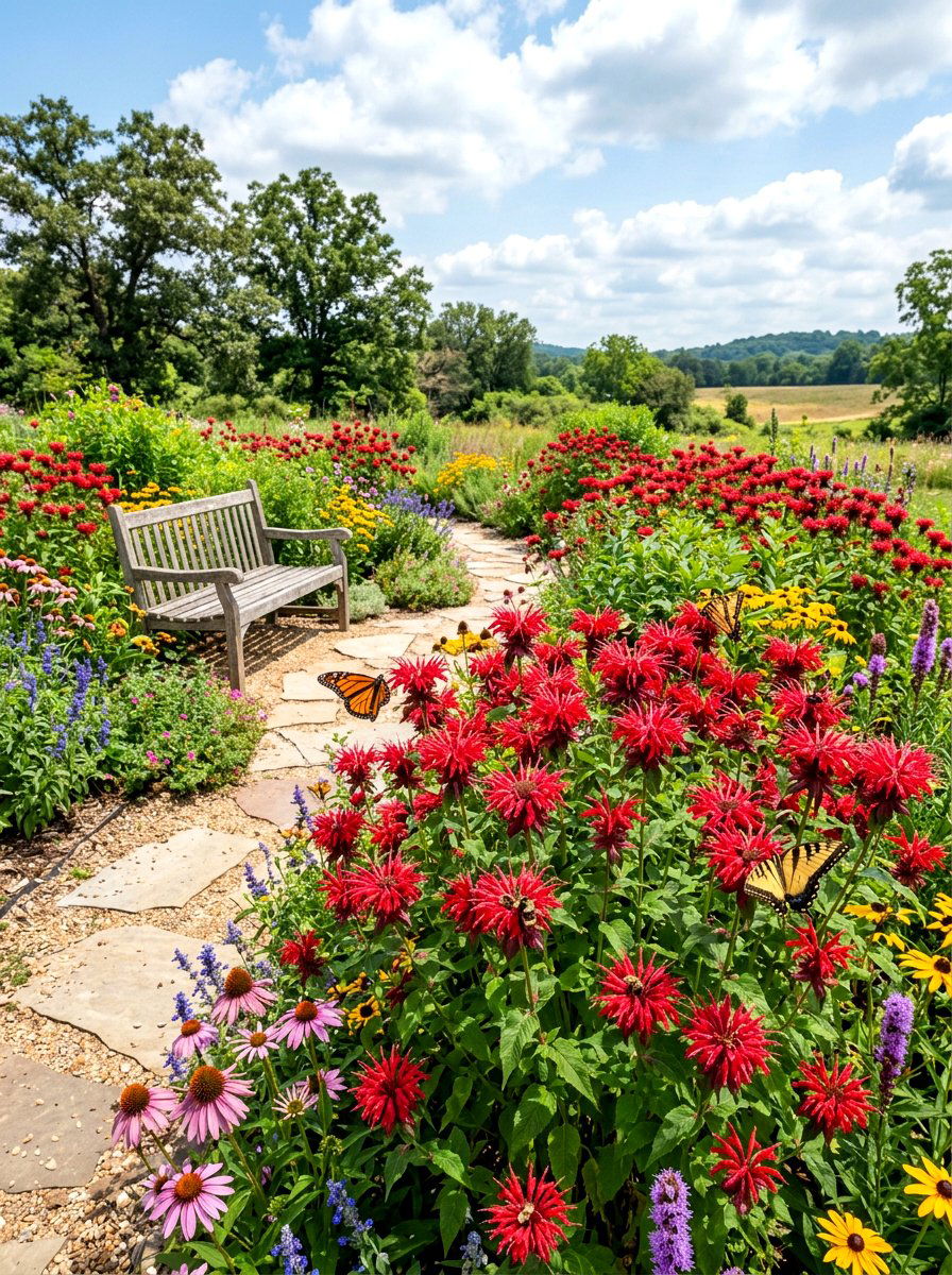 Bee Balm Pollinator Garden - 30 medicinal garden ideas