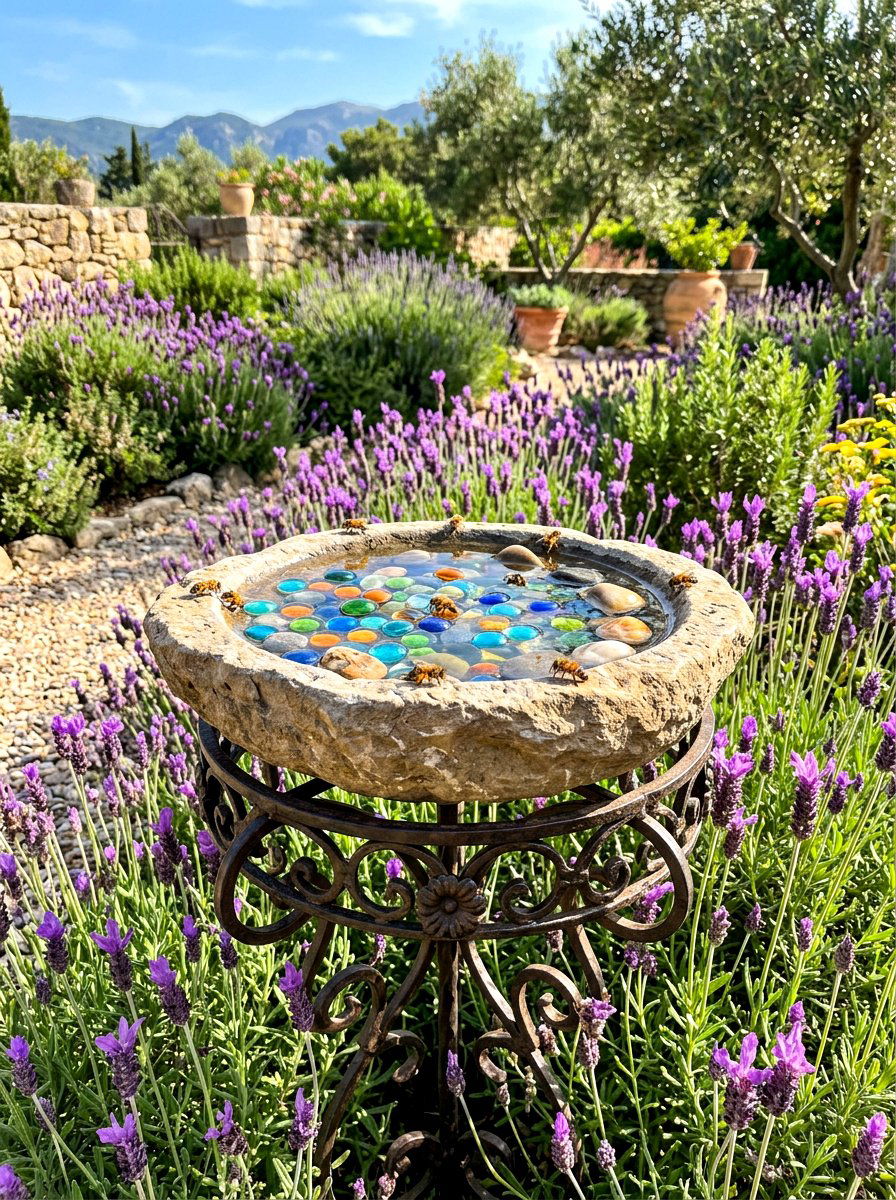 Bee Water Station - 30 pollinator patio ideas
