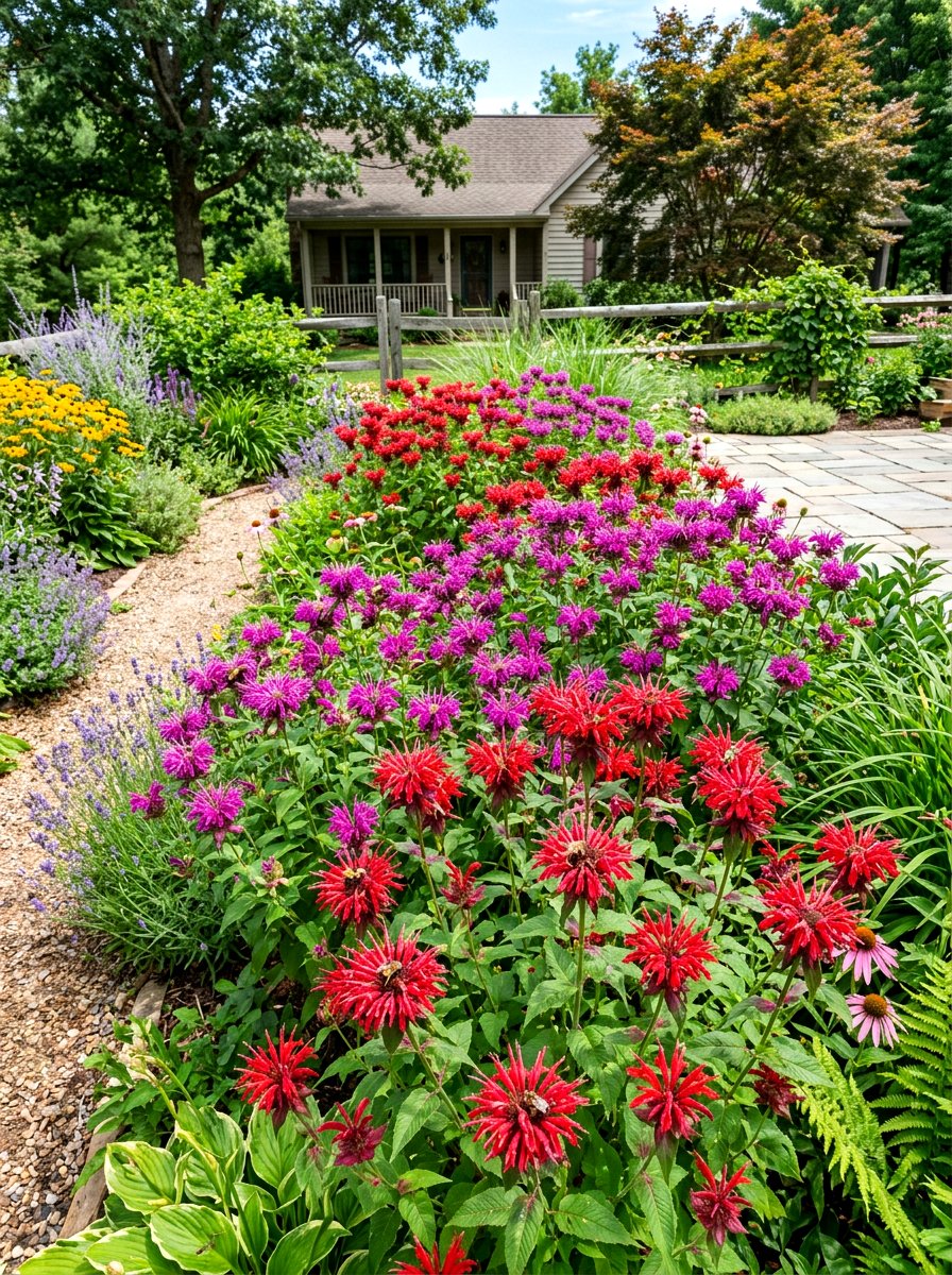 Bee balm garden patch - 30 bee garden border ideas