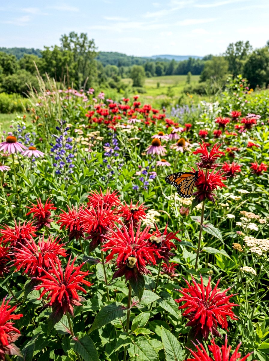 Bee balm pollinator garden - 30 summer bloom garden ideas