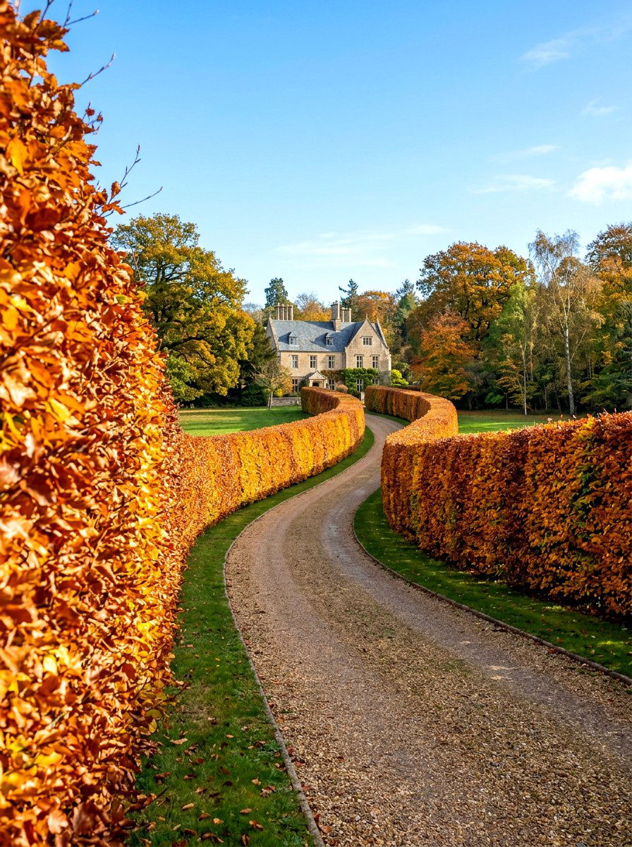 Beech Tree Hedge - 30 house front hedge ideas