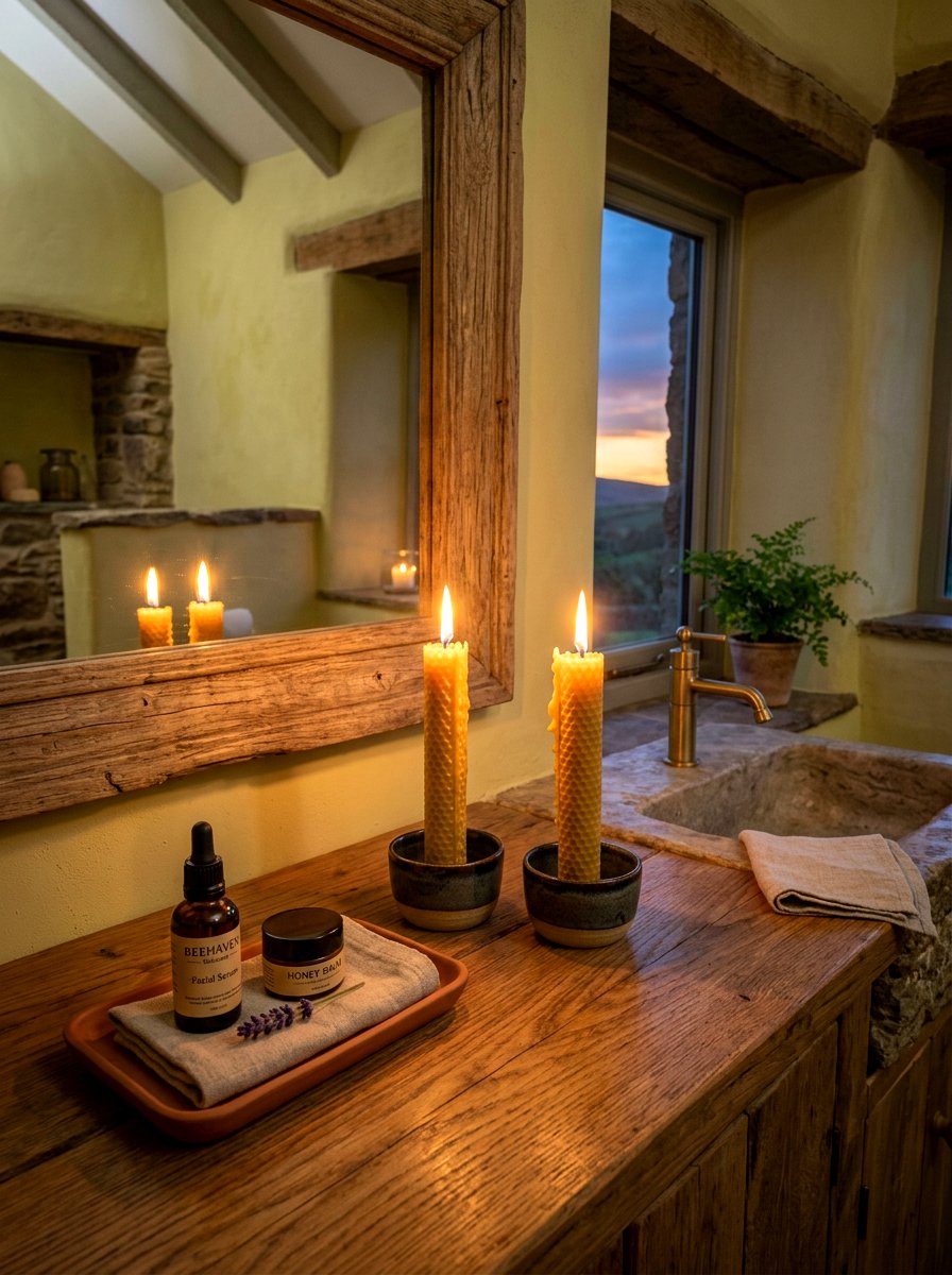 Beeswax Candle Bathroom - 30 nontoxic bathroom ideas