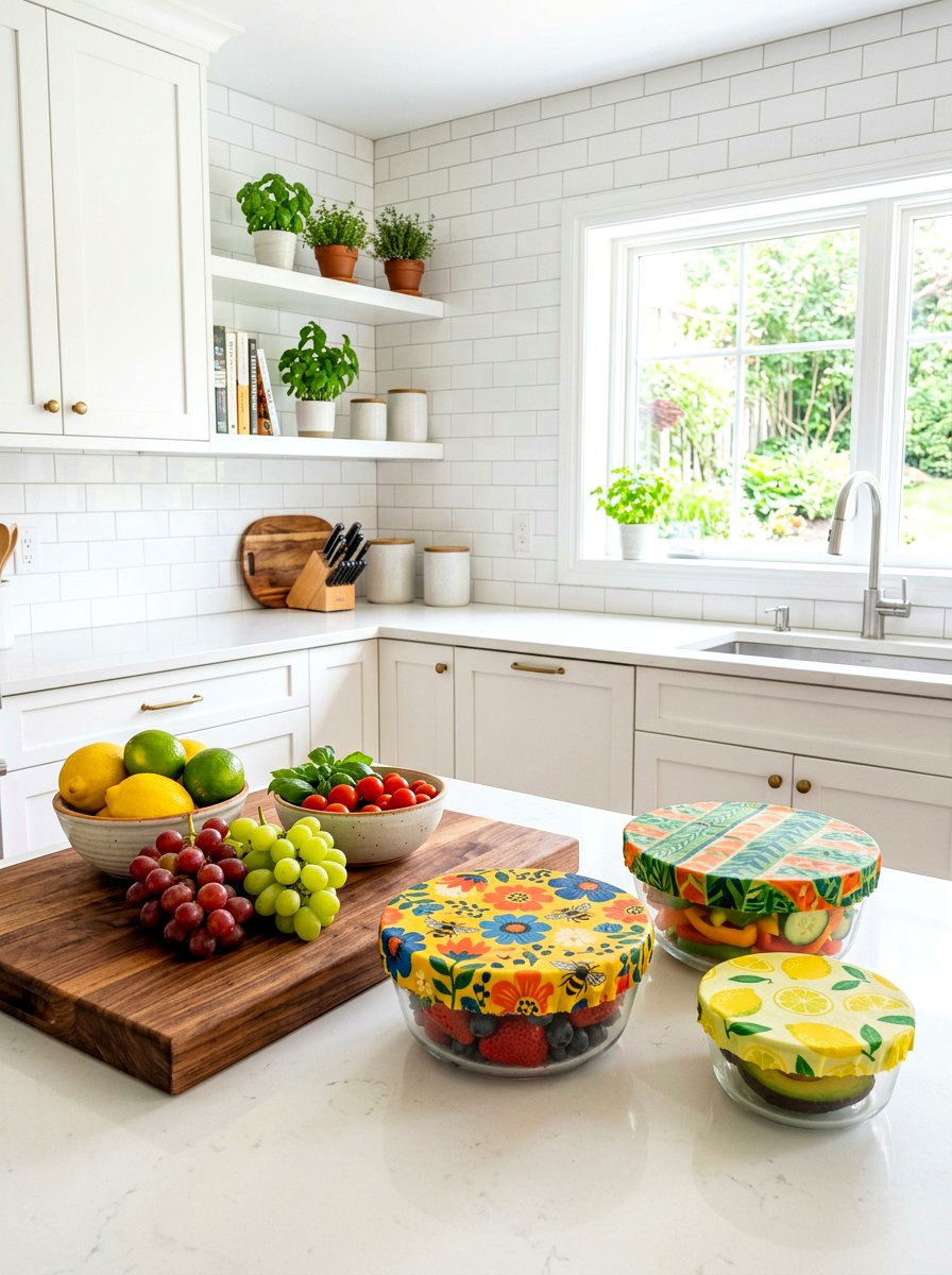Beeswax wrap kitchen - 30 sustainable home decor ideas