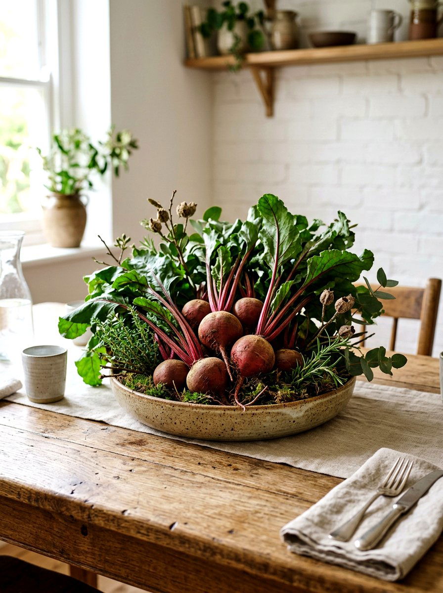Beetroot Earthy Centerpiece - 30 vegetable centerpiece ideas