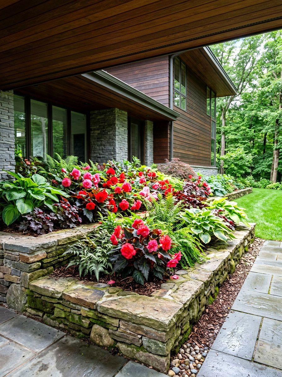 Begonia Shade Garden - 30 bulb garden ideas