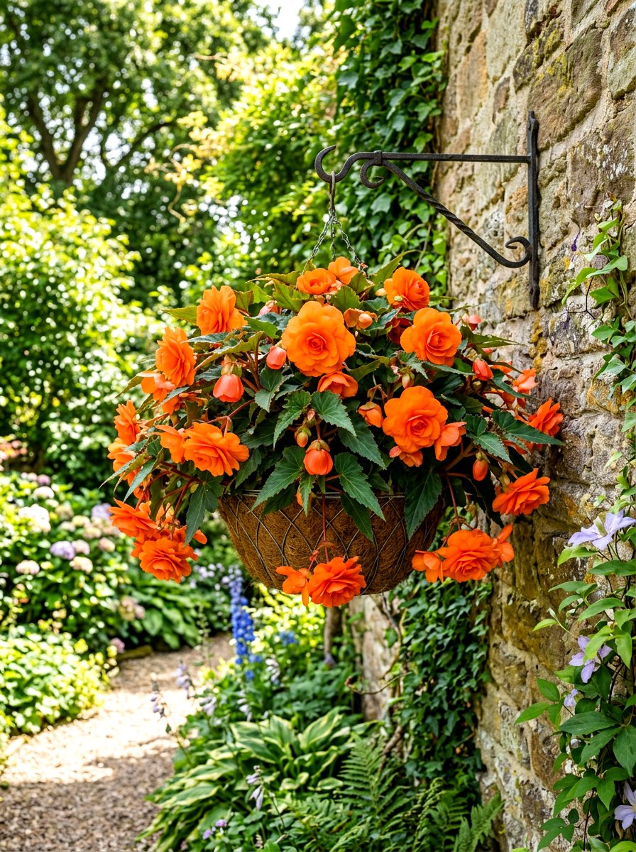 Begonia hanging flower basket - 30 hanging flower basket ideas