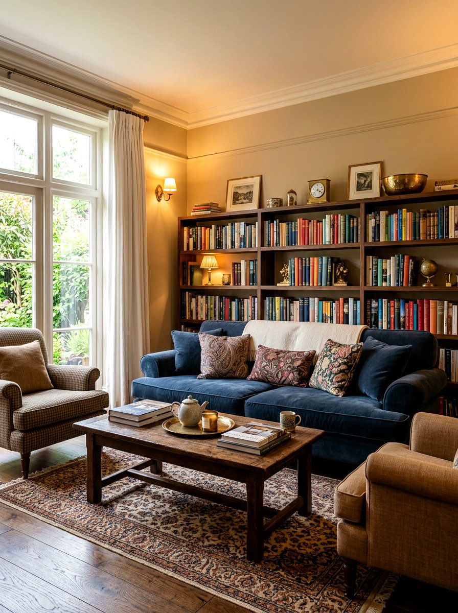 Behind Sofa Bookcase - 30 behind sofa decor ideas