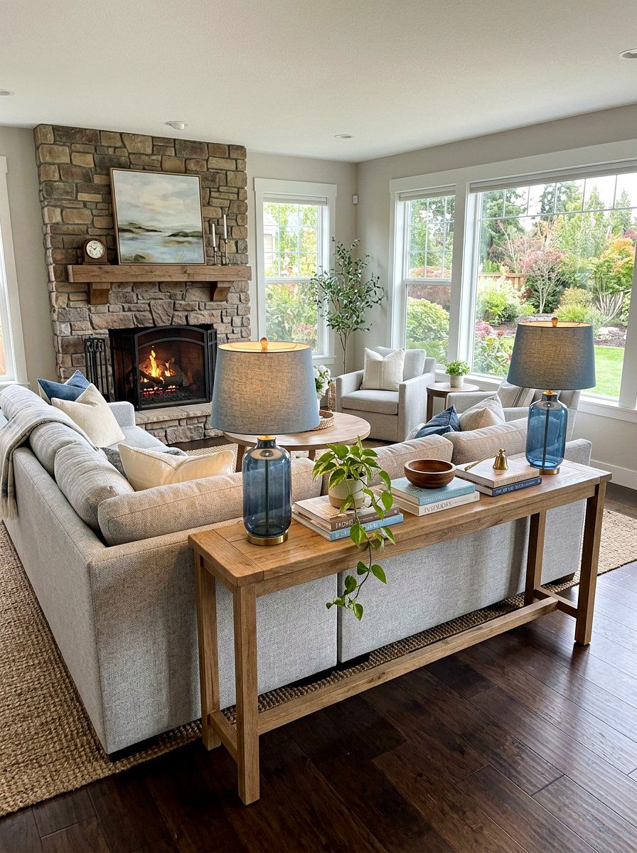 Behind Sofa Console Table - 30 console styling ideas
