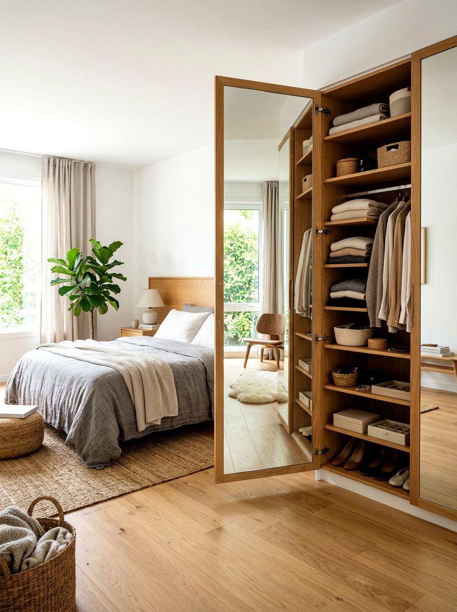 Behind The Mirror Storage - 30 hidden shoe storage apartment ideas