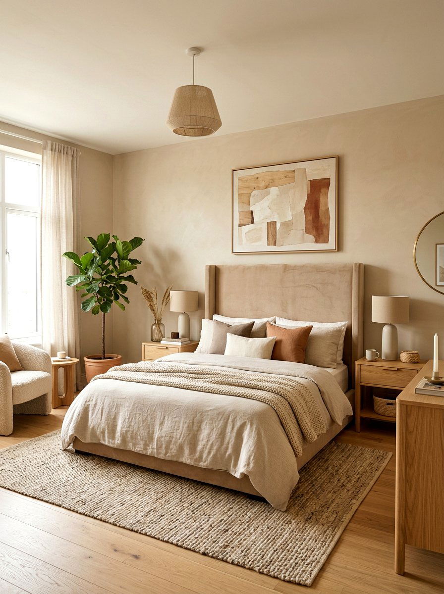 Beige Bedroom - 30 neutral home decor ideas