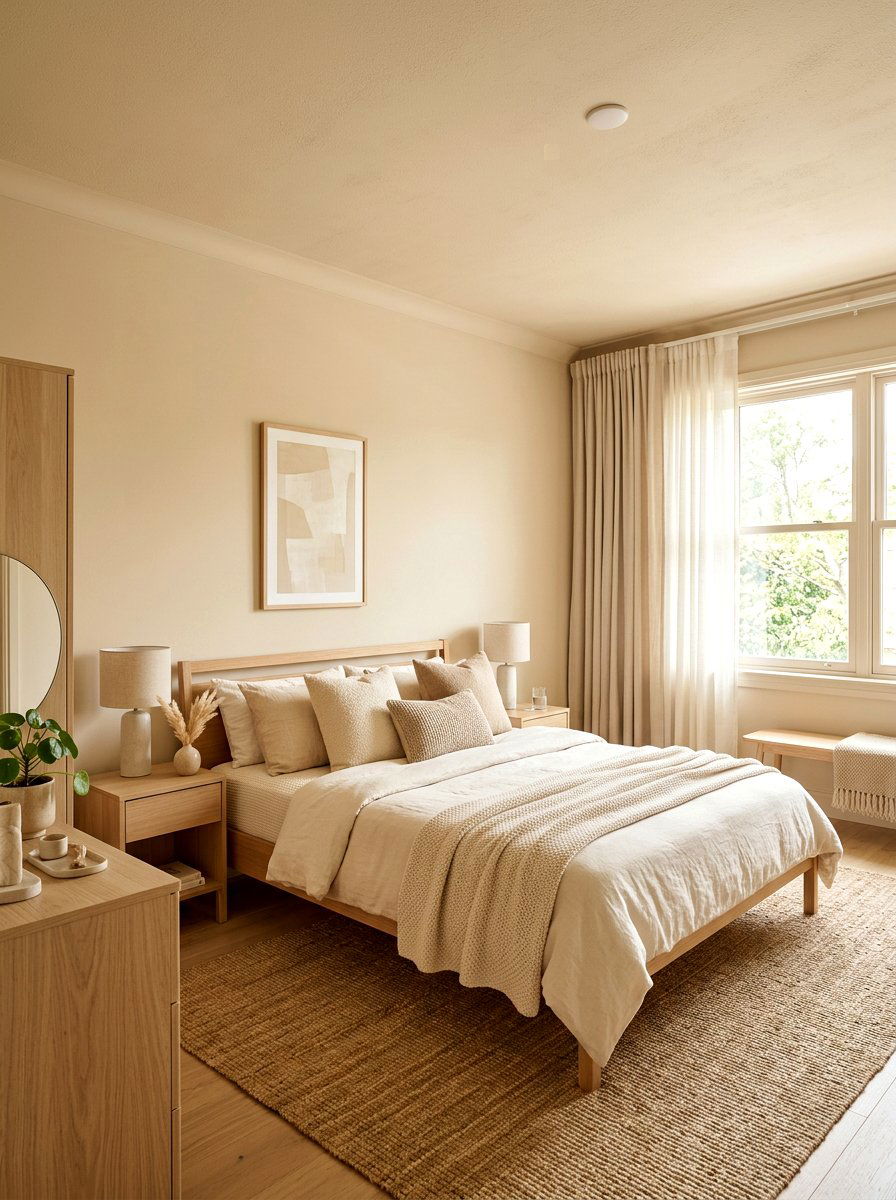 Beige Bedroom - 30 color drenched bedroom ideas