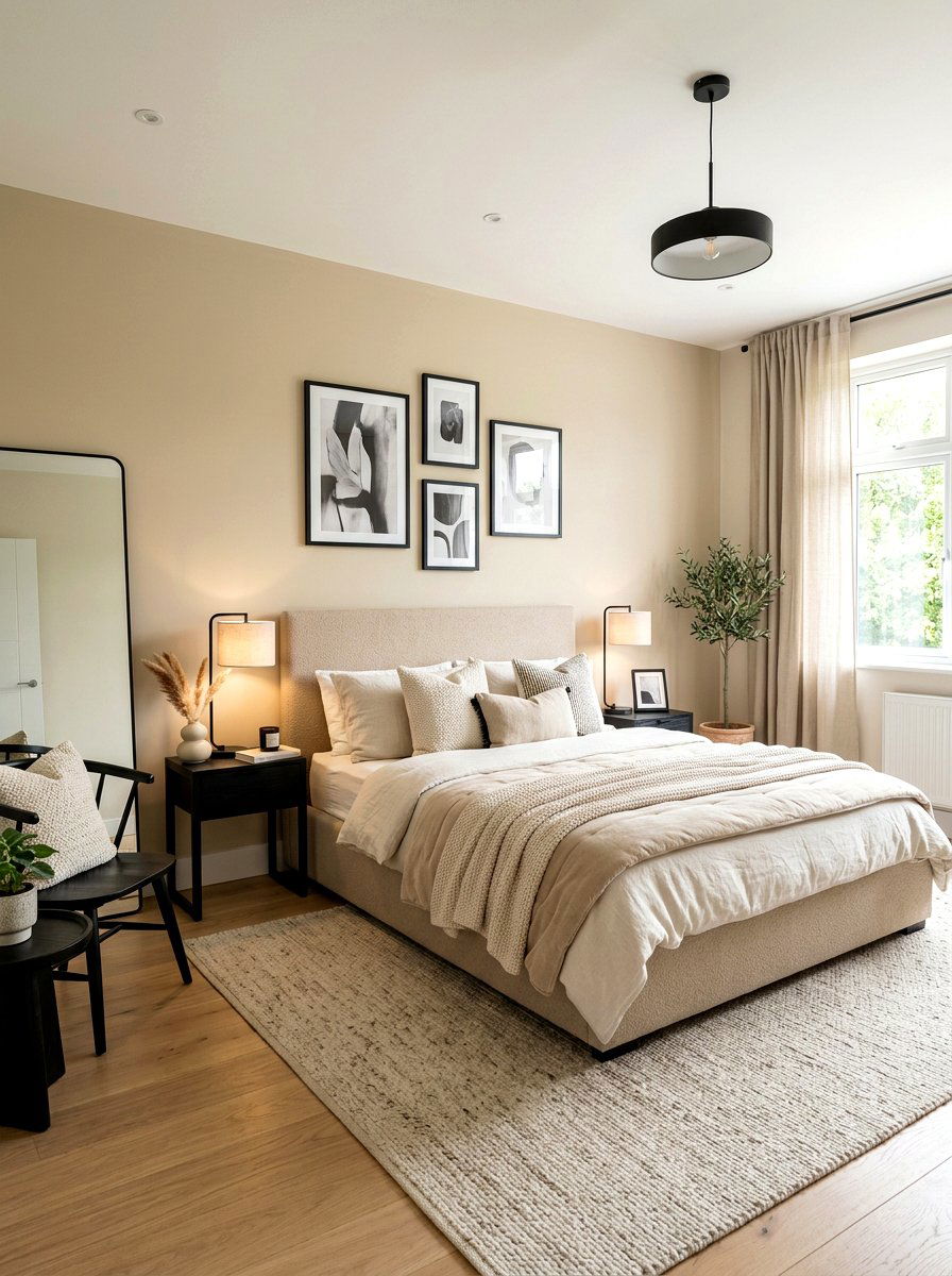 Beige Bedroom Black Accents - 30 cream and beige bedroom ideas