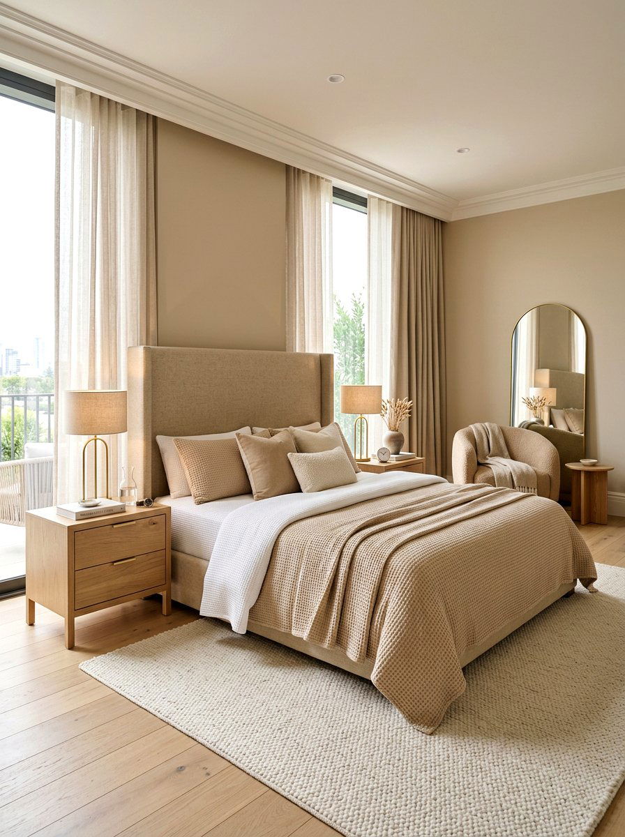 Beige Bedroom Decor - 30 layered neutral decor ideas