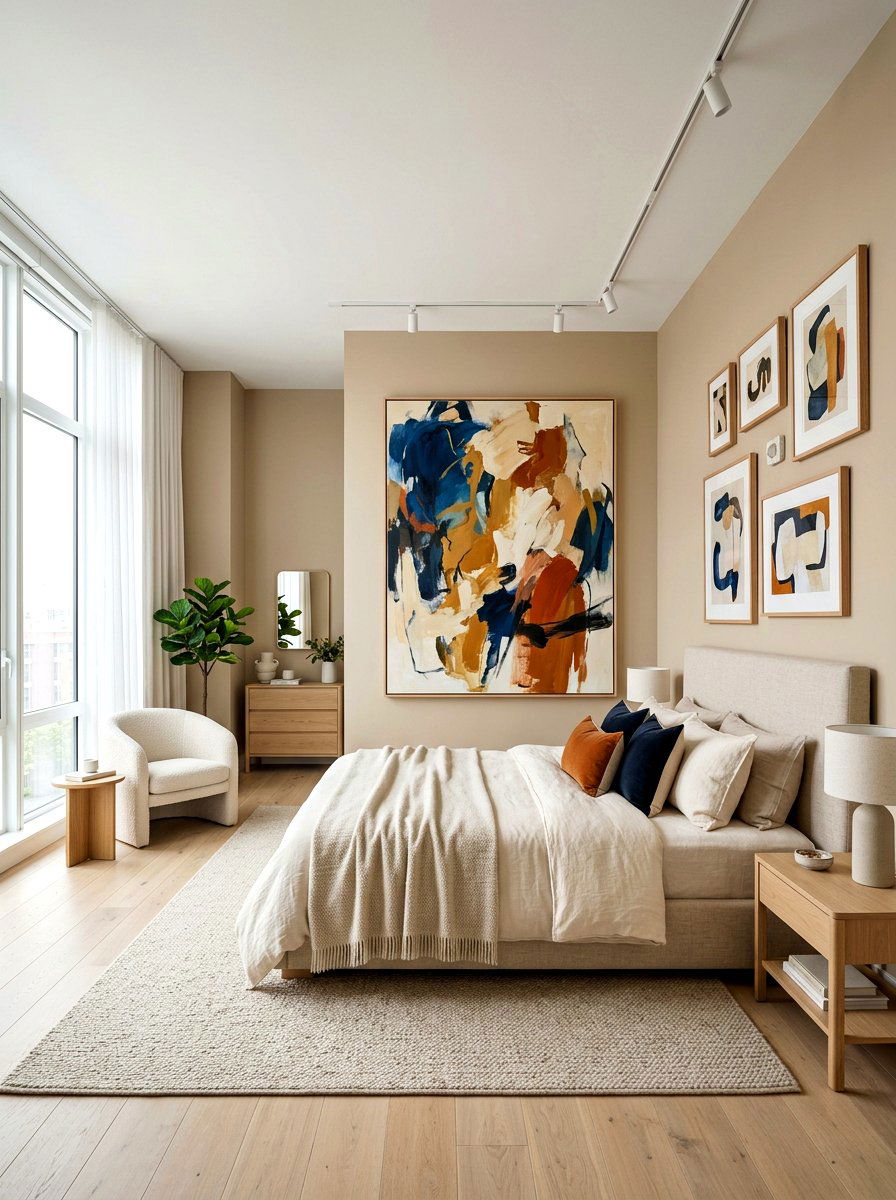 Beige Bedroom Oversized Art - 30 cream and beige bedroom ideas