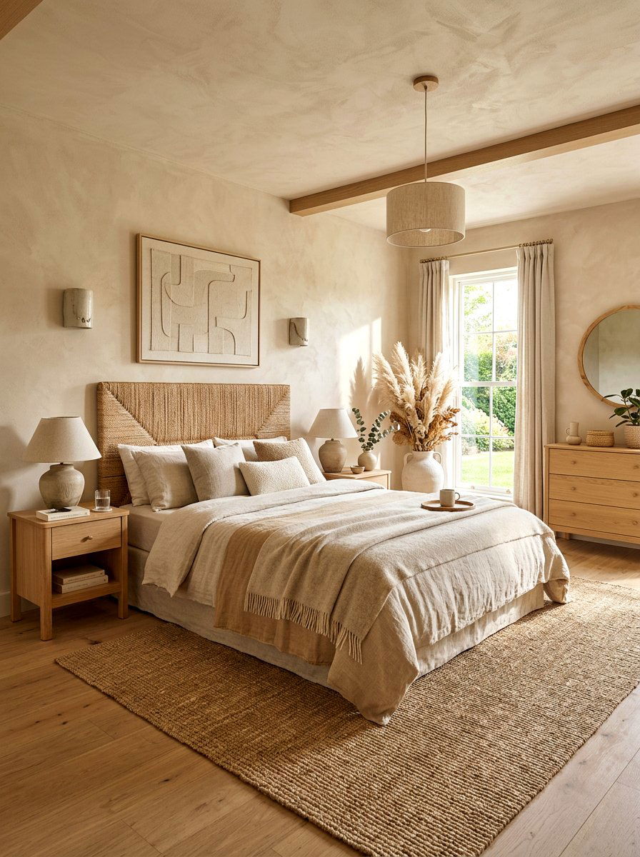 Beige Bedroom - 30 monochromatic bedroom ideas