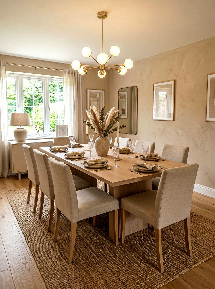 Beige Dining Room - 30 monochrome room ideas