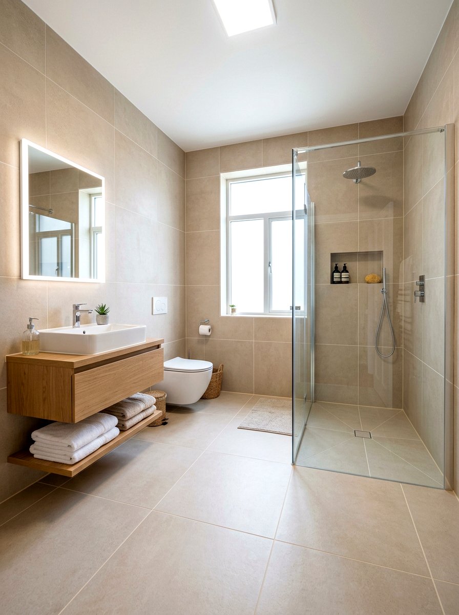Beige Floor Tile Bathroom - 30 beige bathroom ideas