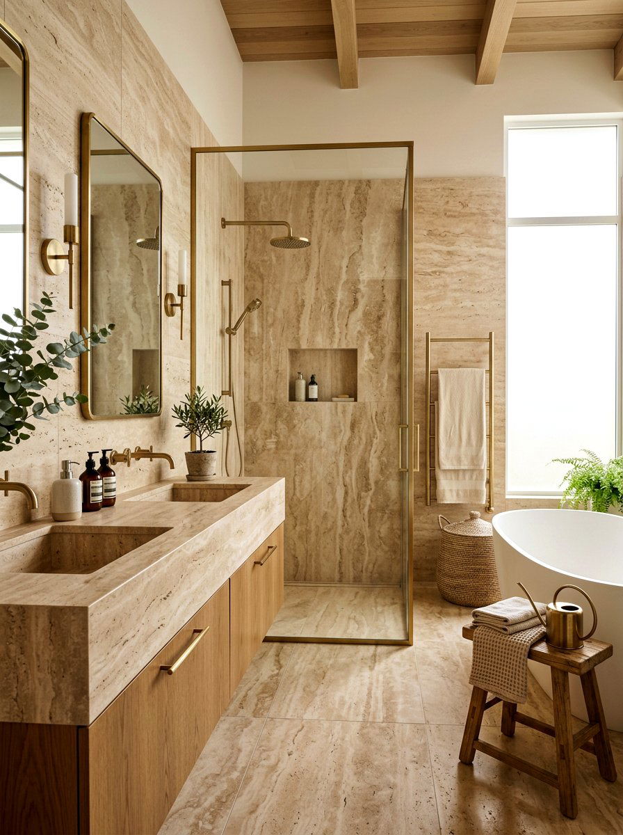 Beige Travertine Bathroom - 30 beige bathroom ideas