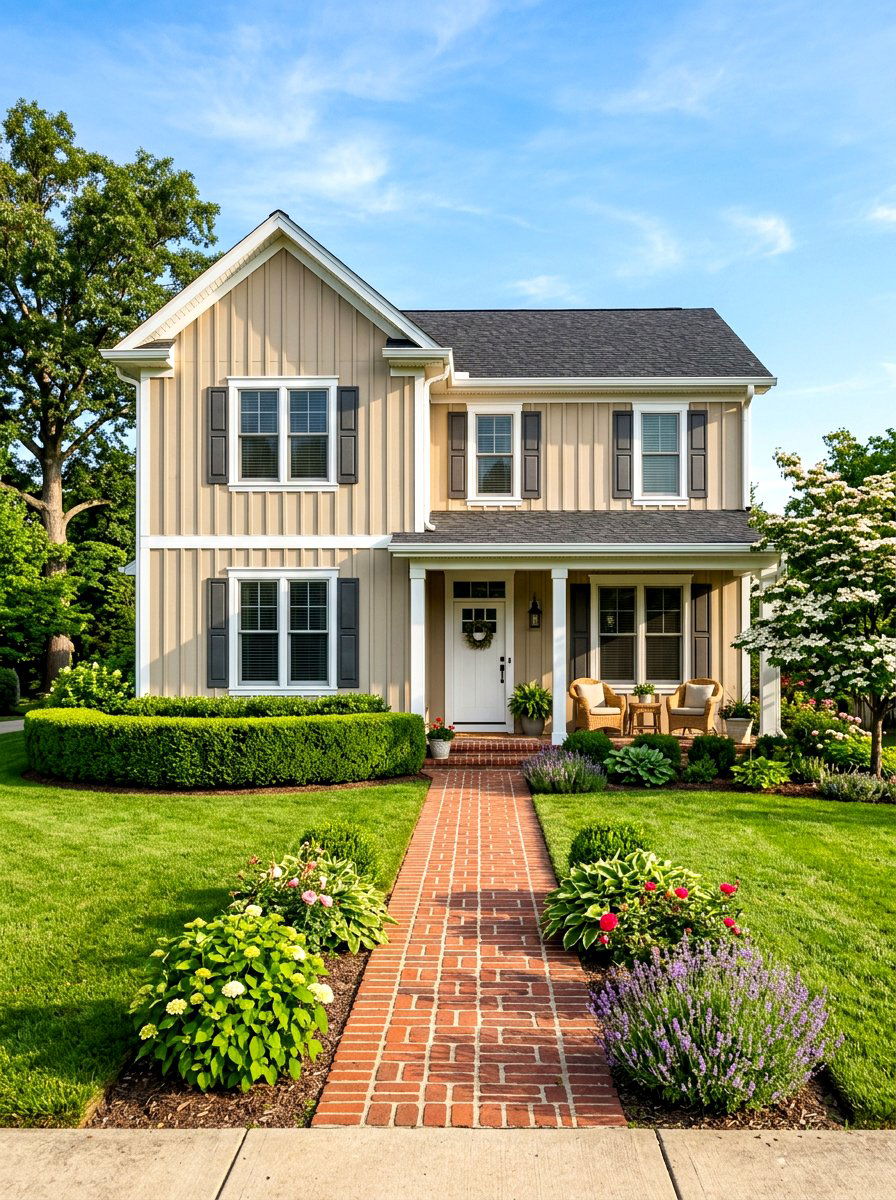Beige Vertical Siding - 30 vertical siding exterior ideas