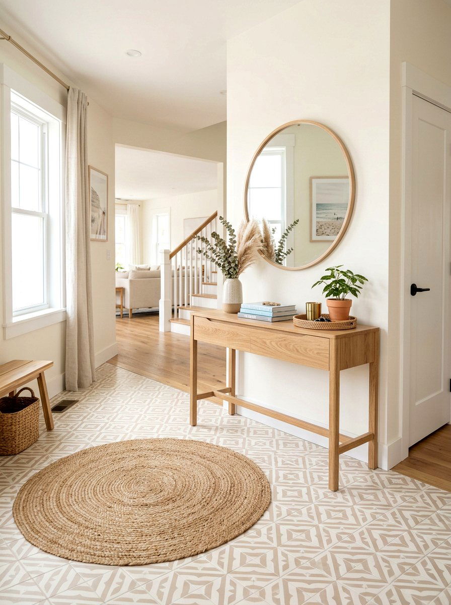 Beige and white peel and stick tile - 30 peel and stick checkerboard floor ideas
