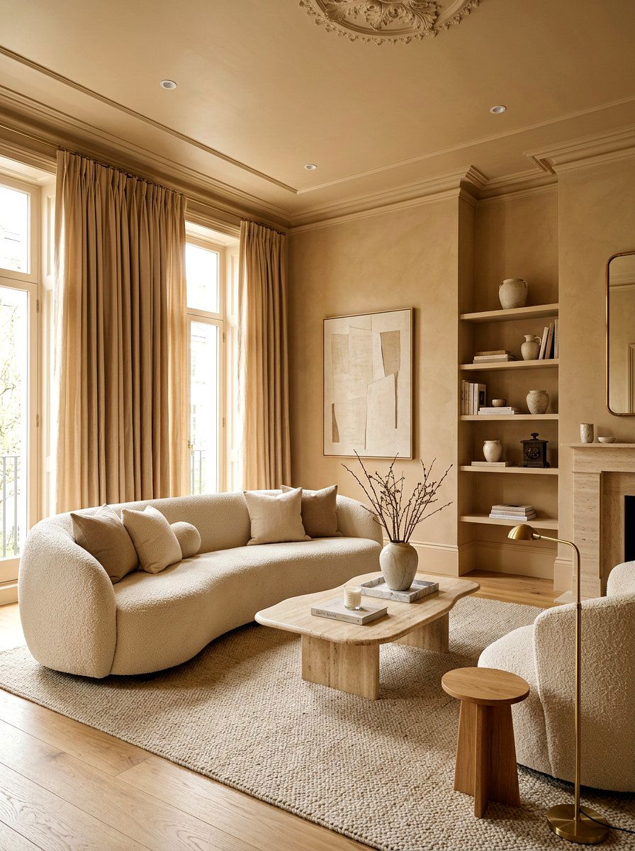 Beige living room - 30 color drench living room ideas