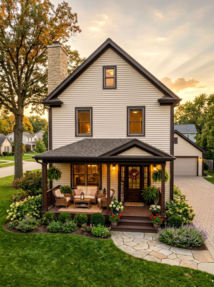 Beige siding - 30 house siding color ideas
